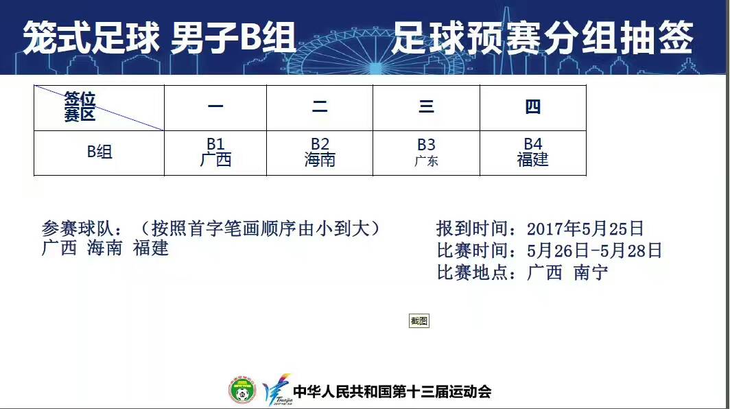 全運(yùn)會(huì)籠式足球預(yù)賽抽簽出爐：海南位列B組 5月26日激戰(zhàn)南寧