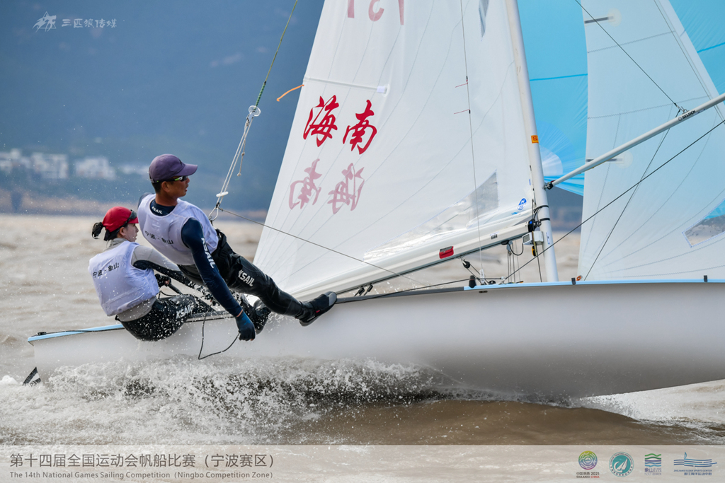 全運會帆船帆板470級混合組海南隊暫居第一，沙排兩對組合有望晉級八強